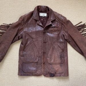 Vintage Alan Michael Men's Frnged Leather Jacket